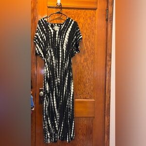 Runaway Child Tie Dye Maxi Dress Boho Empire Waist Side Slits